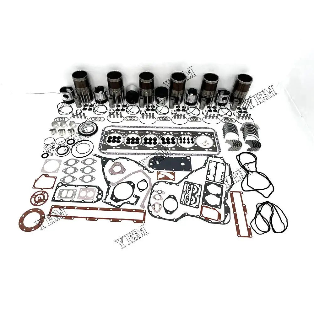 Free Shipping 6L Engine Rebuilding Kit With Cylinder Gasket Set Piston Rings Liner Bearing Valves For Cummins engine Parts YEMPARTS