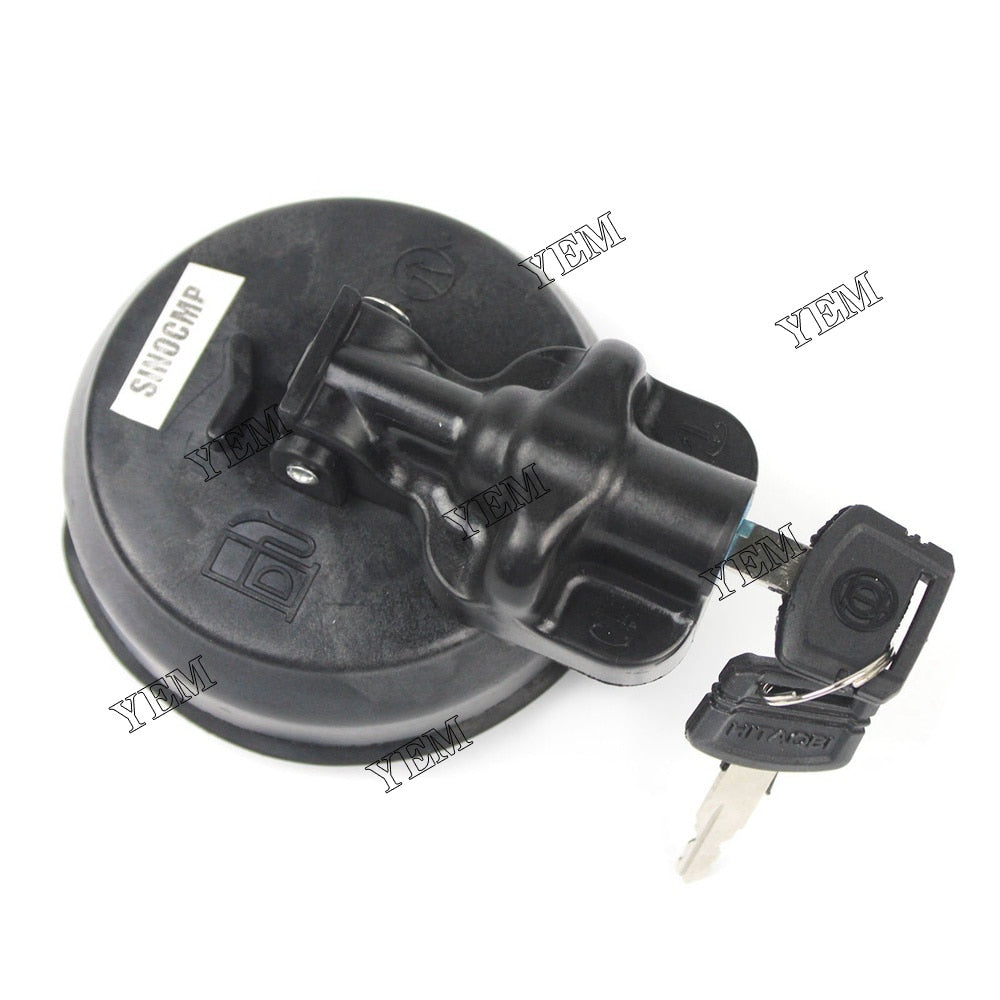 YEM Engine Parts Fuel Tank Cap With 2 Keys For Hitachi EX120 EX200 EX220 FYA00010024 For Hitachi