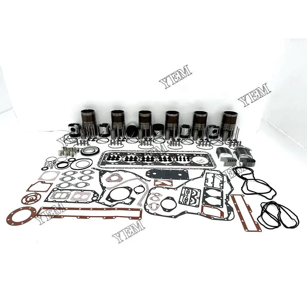 Free Shipping 6L Repair Kit With Piston Rings Liner Bearing Valves Cylinder Gasket For Cummins engine Parts YEMPARTS