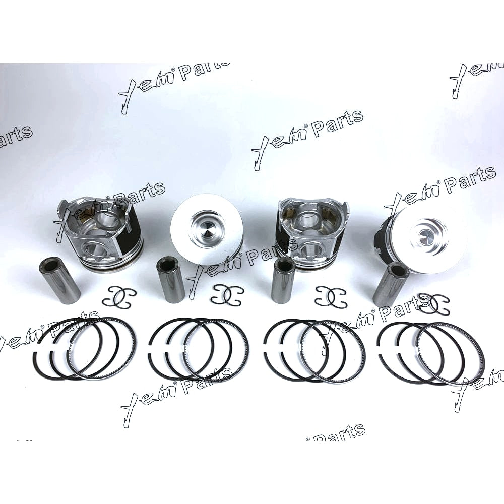 YEM Engine Parts Piston + Ring Kit Set STD 87mm For Kubota V2607 x4 PCS Engine Parts For Kubota