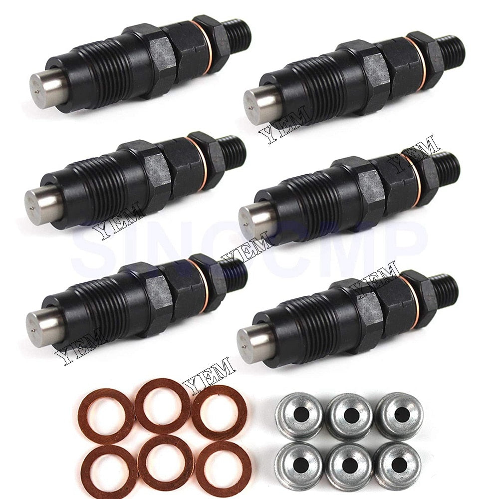 YEM Engine Parts 6PCS New Fuel Injectors For Nissan Patrol GU Y61 TD42 TD42T Aftermarket Parts For Nissan