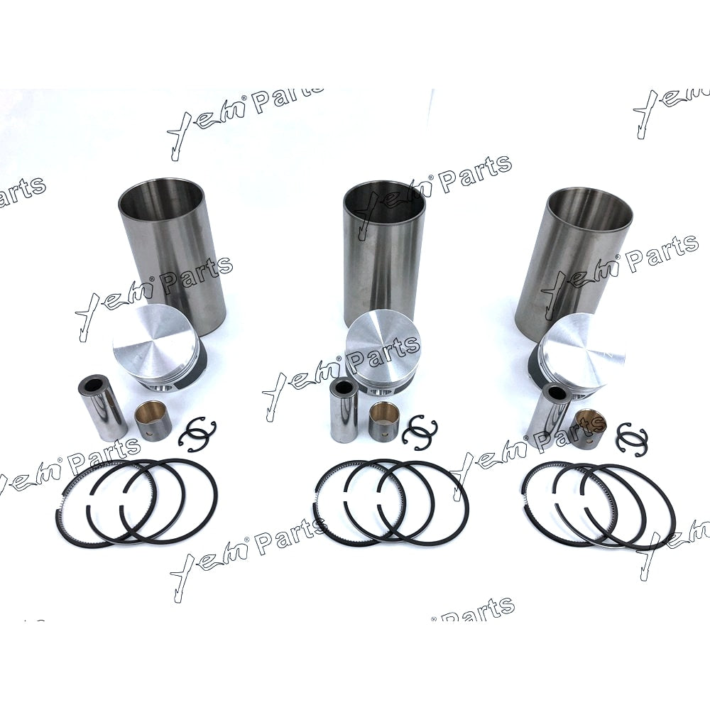 YEM Engine Parts Liner Piston Kit Set STD For Kubota D850 (Liner x3 + Piston x3 + Ring x3) Engine Parts For Kubota