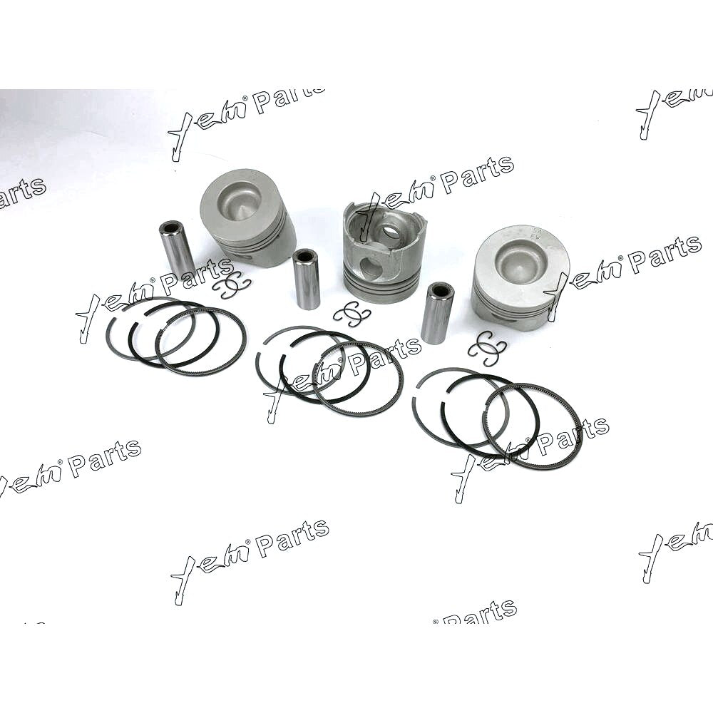 YEM Engine Parts Piston + Ring Kit Set STD 85mm For Kubota D1402-DI x3 PCS Engine Parts For Kubota