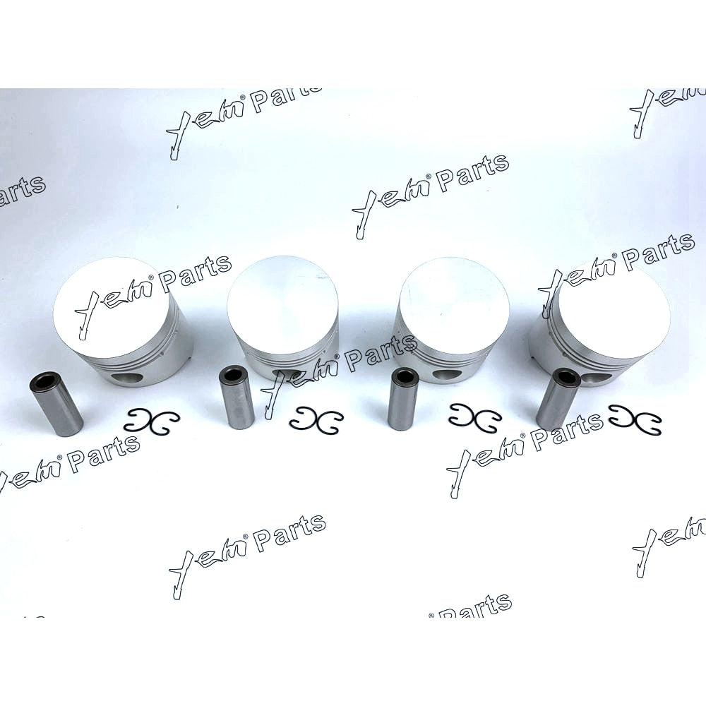 YEM Engine Parts Pistons Set Oversize 82mm (+0.50mm) For Kubota V1702 x4 PCS Engine Parts For Kubota