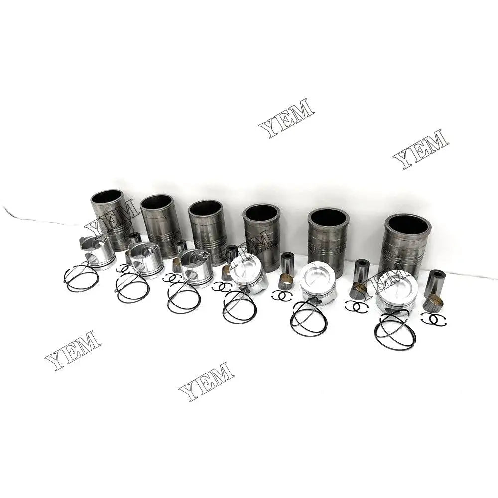 6X High performanceCylinder Liner Kit For Mitsubishi S6B3 Engine YEMPARTS