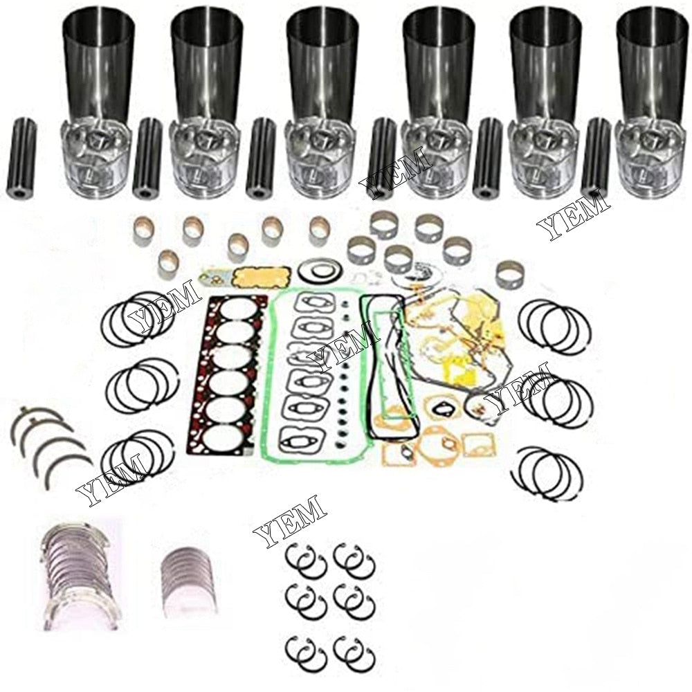 YEM Engine Parts Rebuild Kit W/ Gasket Set For Hino J08E Engine 238 268 338 Medium Duty Truck For Hino