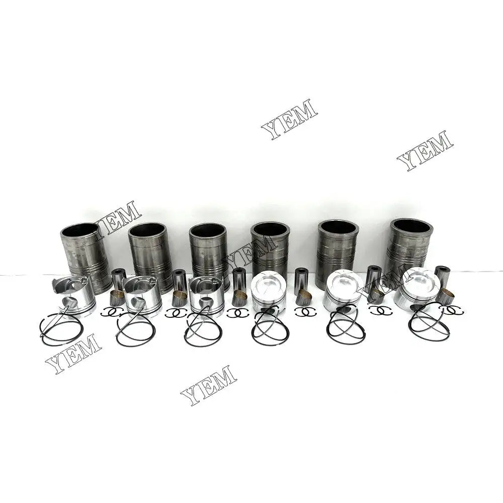 6X High performanceCylinder Liner Kit For Mitsubishi S6B3 Engine YEMPARTS