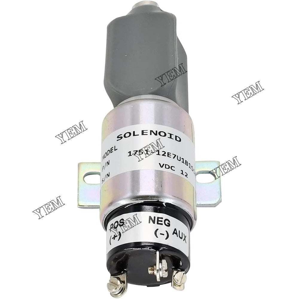 YEM Engine Parts Stop Solenoid 1751-12E7U1B1S5A For Cummins Caterpillar Excavator E70B For Cummins