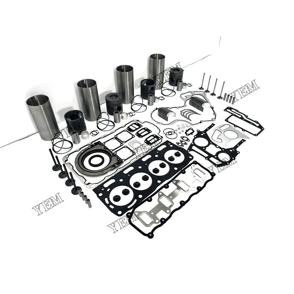 competitive price Engine Overhaul Rebuild Kit With Gasket Bearing Valve Set For Perkins 1104D-44 excavator engine part YEMPARTS