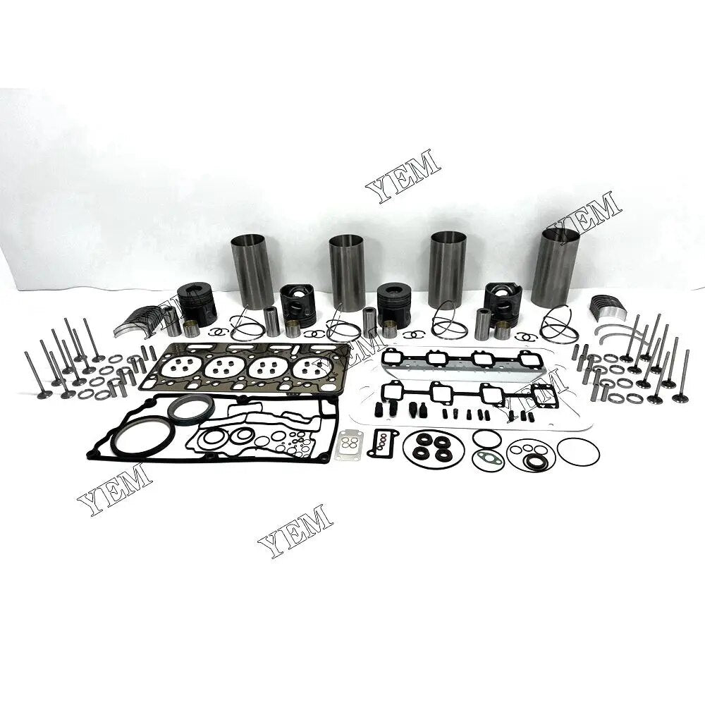 For JCB excavator engine JCB444 Engine Cylinder Liner Kit With Full Gasket Kit Engine Bearings Set Valves YEMPARTS