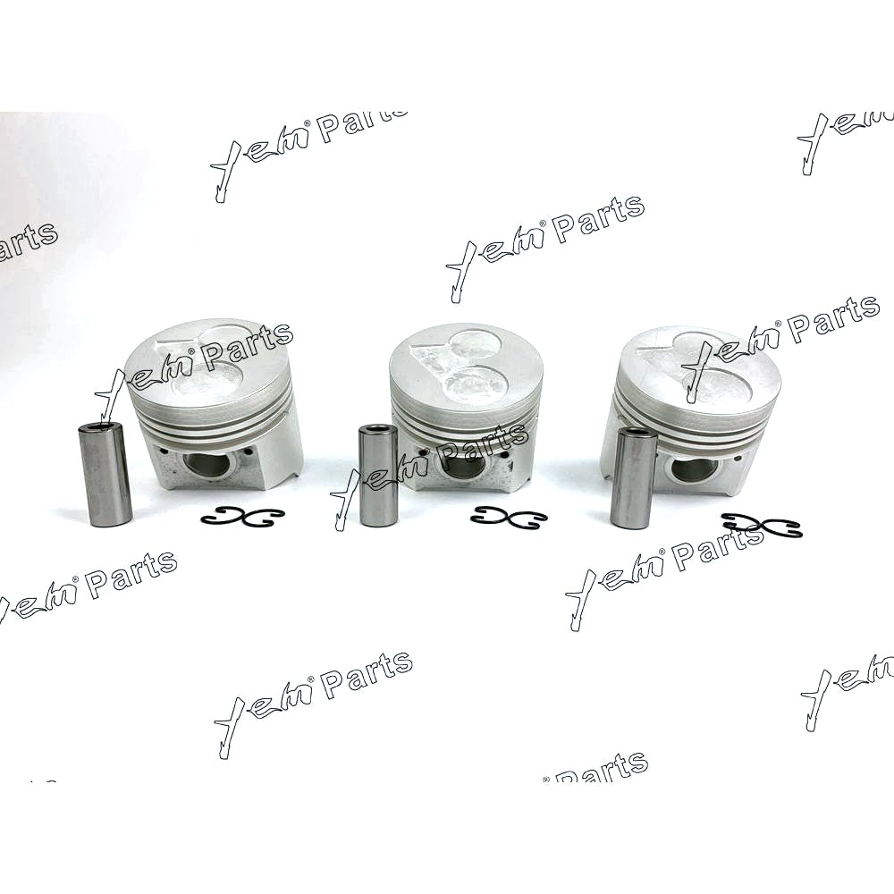 YEM Engine Parts Pistons Set STD 87mm For Kubota D1703 x3 PCS Engine Parts For Kubota