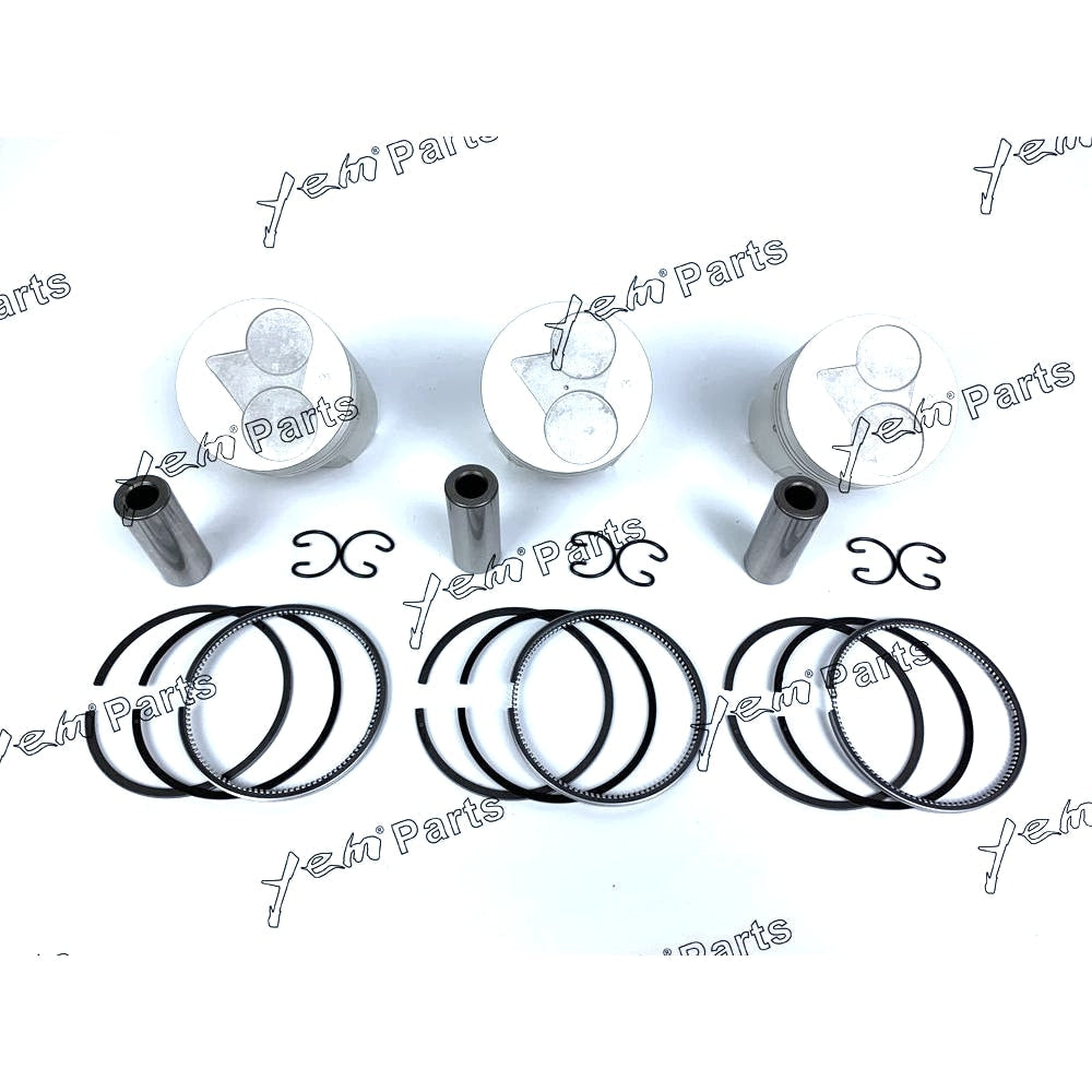 YEM Engine Parts Piston + Ring Kit Set Oversize 67mm (+0.50mm) For Kubota D722 x3PCS Engine Parts For Kubota