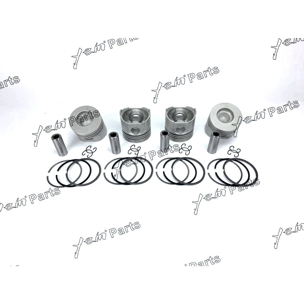 YEM Engine Parts Piston + Ring Kit Set STD 85mm For Kubota V1902 x4 PCS Engine Parts For Kubota