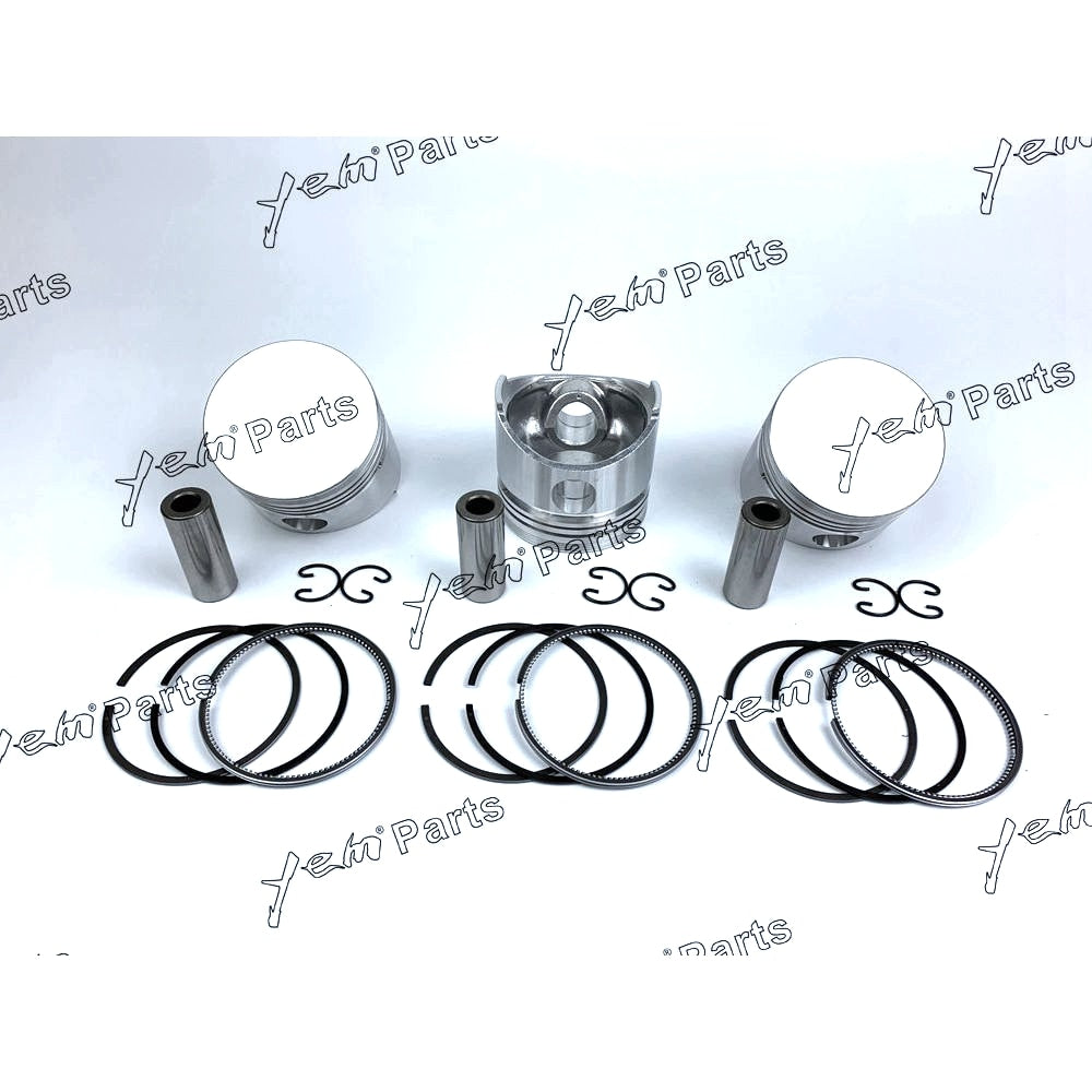 YEM Engine Parts Piston + Ring Kit Set Oversize 75mm (+0.50mm) For Kubota D950 x3 PCS Engine Parts For Kubota