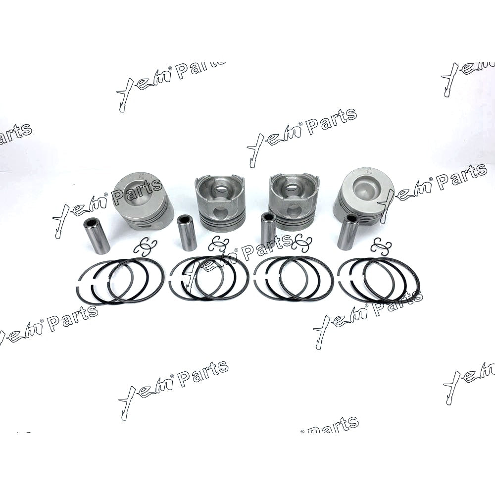 YEM Engine Parts Pistons + Rings Set Kit Oversize 85mm (+0.50mm) For Kubota V1902 x4 PCS Engine Parts For Kubota