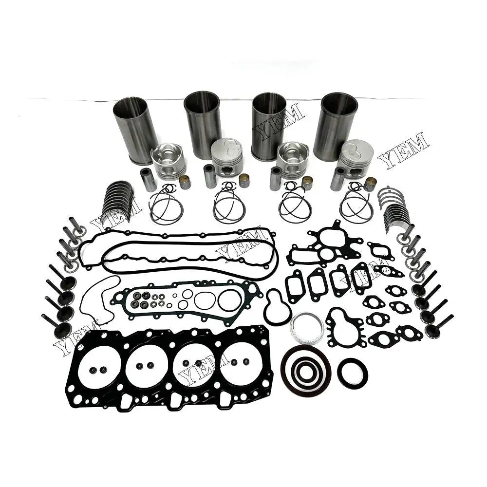 1 year warranty For Toyota Overhaul Rebuild Kit With Piston Rings Liner Bearing Valves Head Gasket Set 1KZ engine Parts YEMPARTS