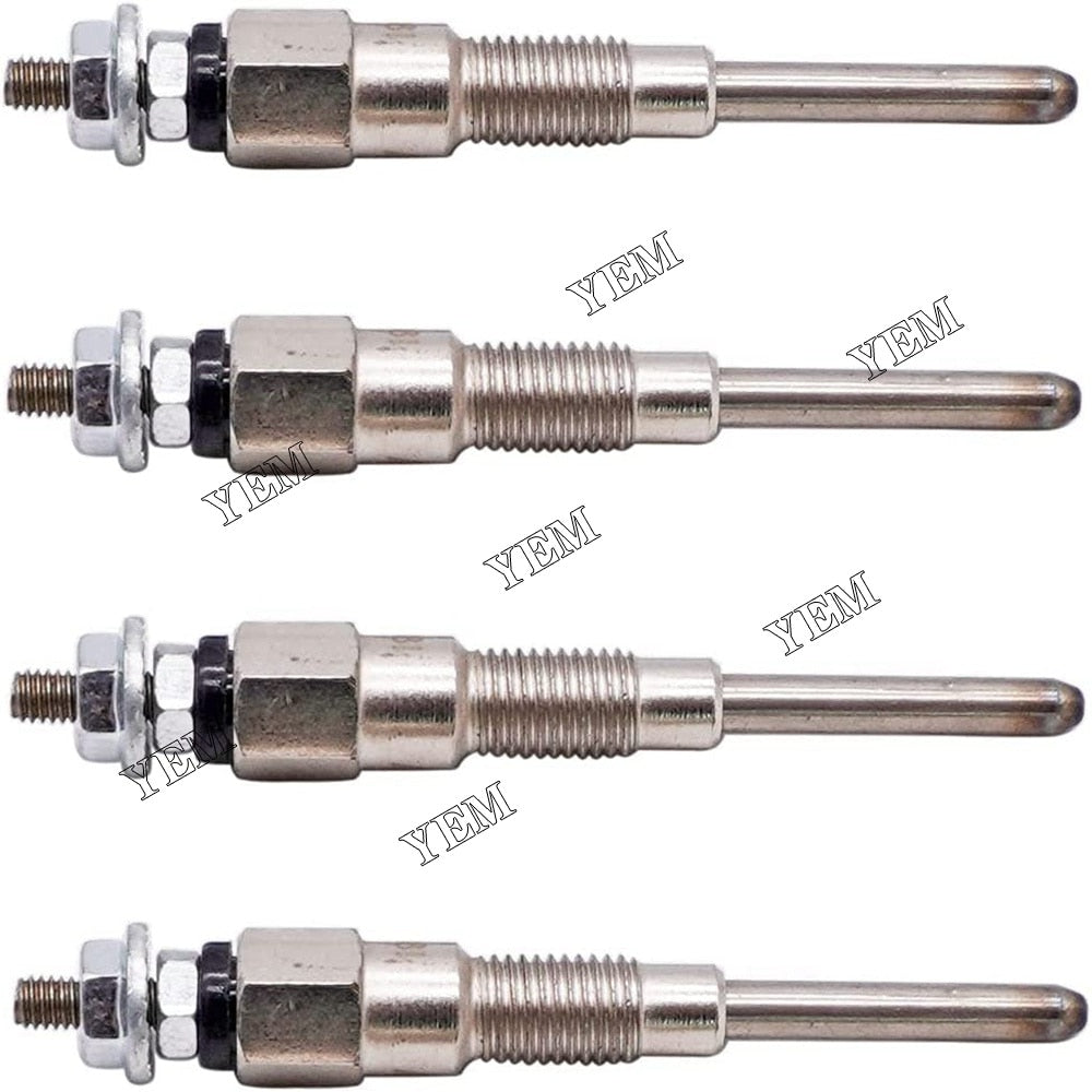 YEM Engine Parts 4 PCS Glow Plug 19077-65510 For Kubota V2203 V2203-M V2403-M Engine USA For Kubota