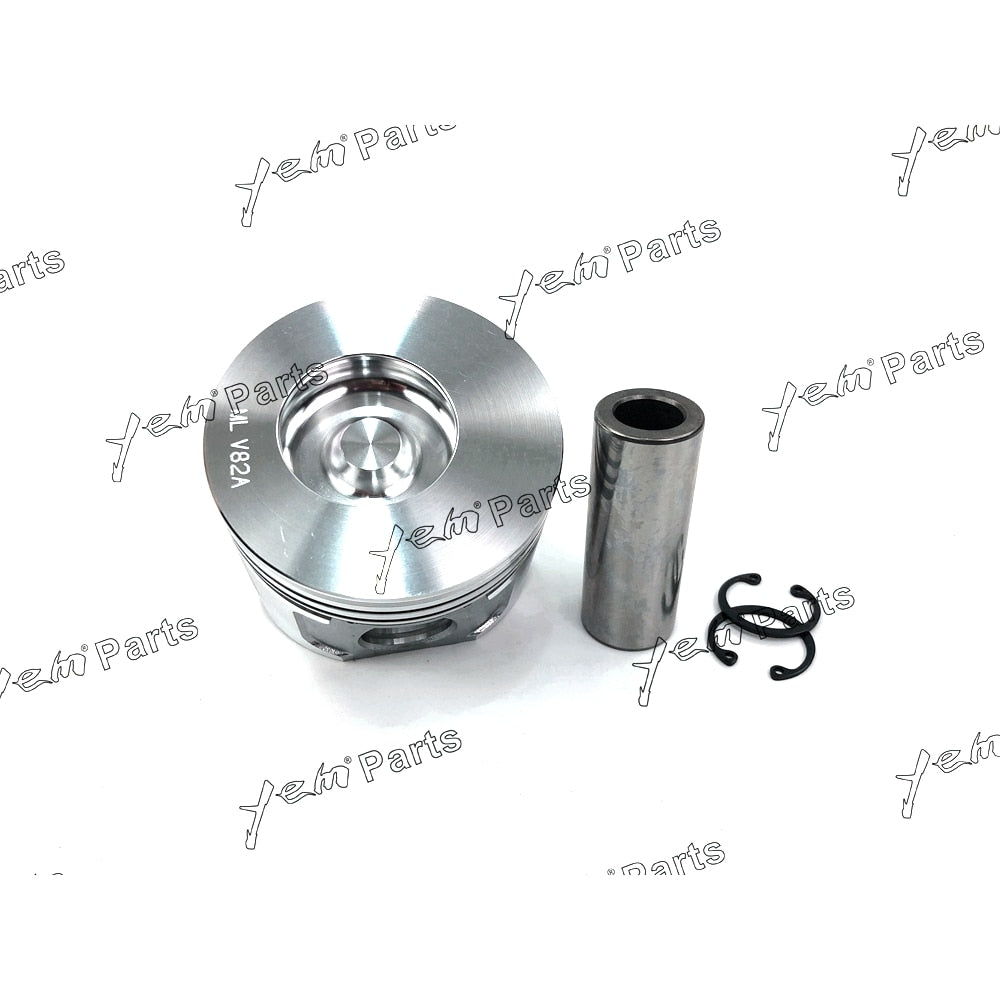 YEM Engine Parts 3 Sets STD Piston Set (Pin & Clip & Ring) 82mm For Yanmar 3TNV82 3TNV82A Engine For Yanmar