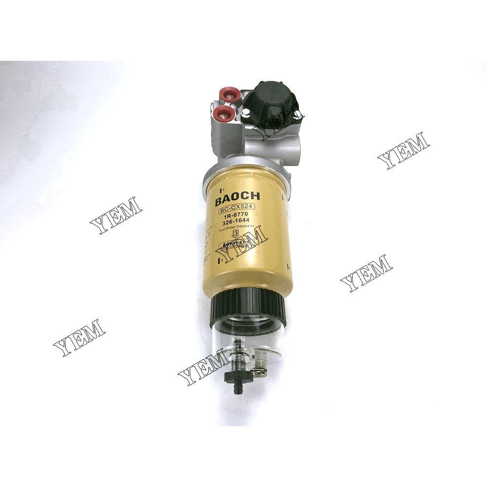 YEM 2608 Fuel Filter Asy BC-CX524 1R-0770 326-1644 371-3599 Caterpillar excavator diesel engine YEMPARTS