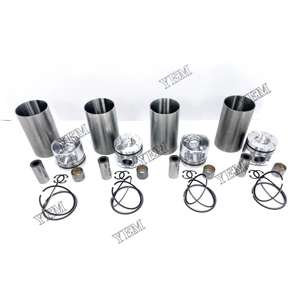 For Mitsubishi excavator engine 4D56 Cylinder Liner Kit With Cylinder Liner Piston Rings Set YEMPARTS