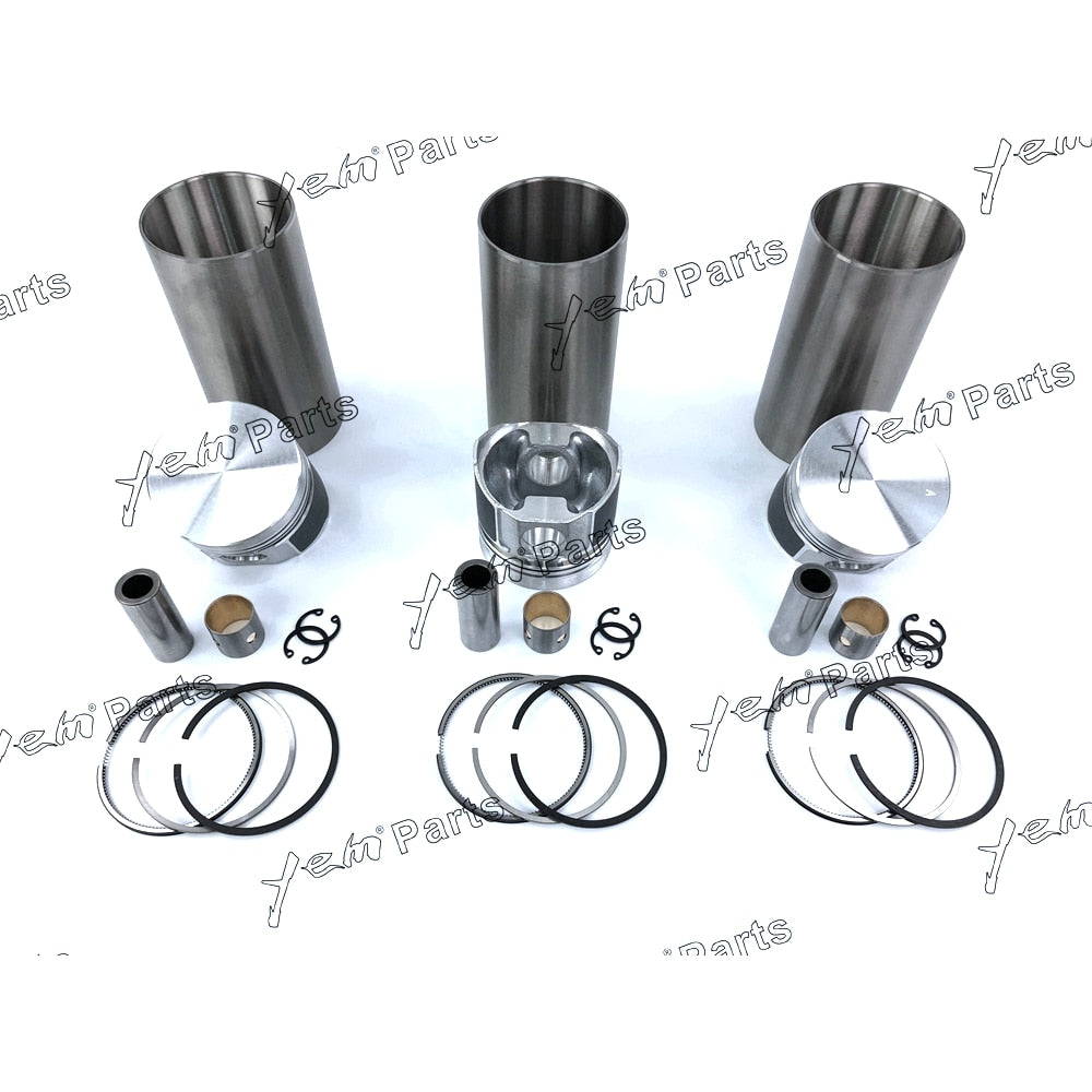 YEM Engine Parts Liner Piston Kit Set STD For YANMAR 3TN72 (Liner+Piston+Ring+Pin Bush x3) Engine Parts For Yanmar