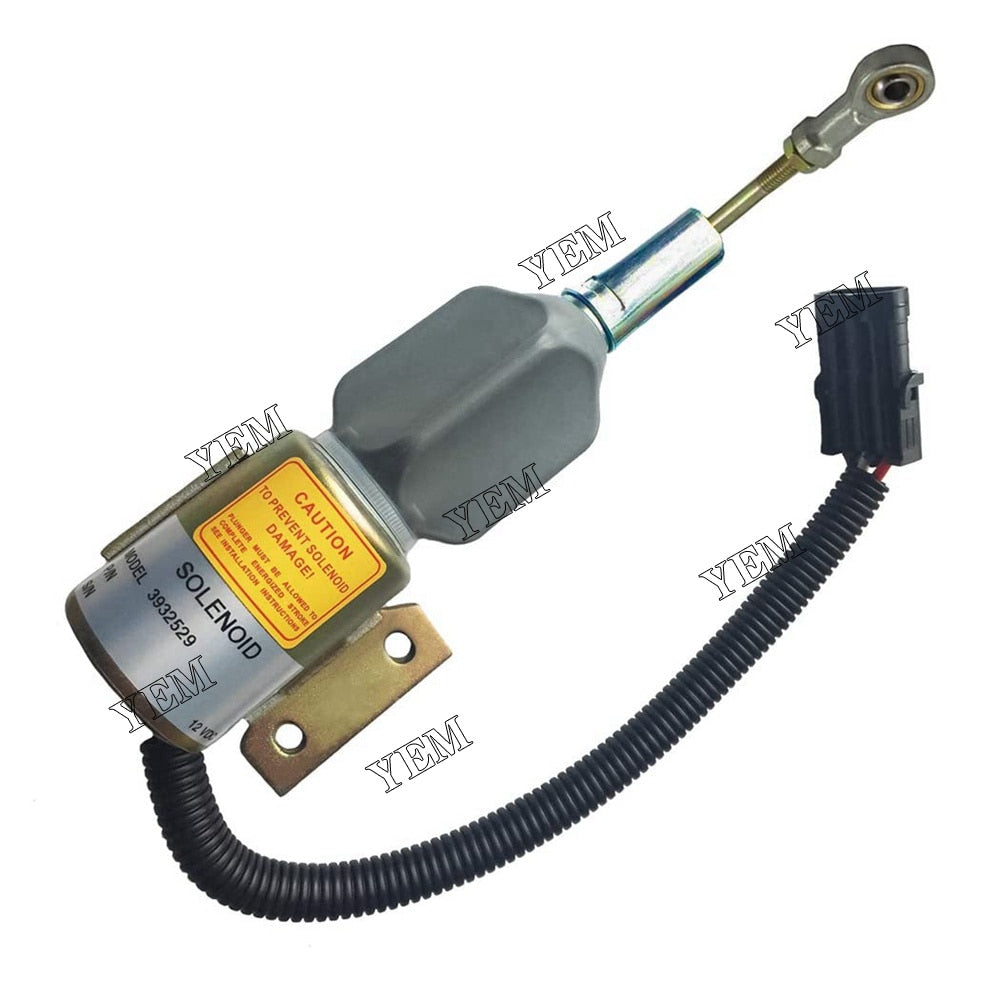 YEM Engine Parts Fuel ShutOff Solenoid 3932529 SA-4756-12 For Cummins 4BT 6BT For Cummins