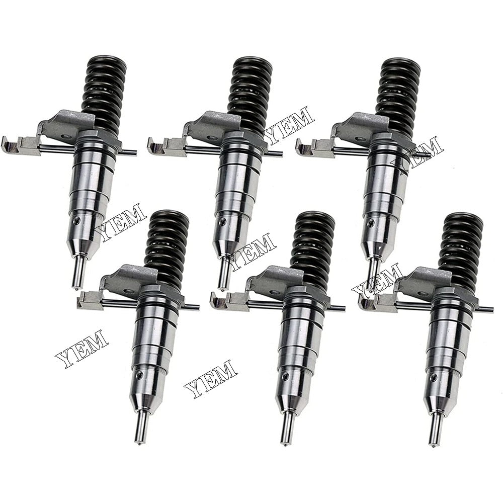 YEM Engine Parts 6x Fuel Injector 127-8216 For Caterpillar 3114 3116 322L 325L 950F 613C 460 For Caterpillar