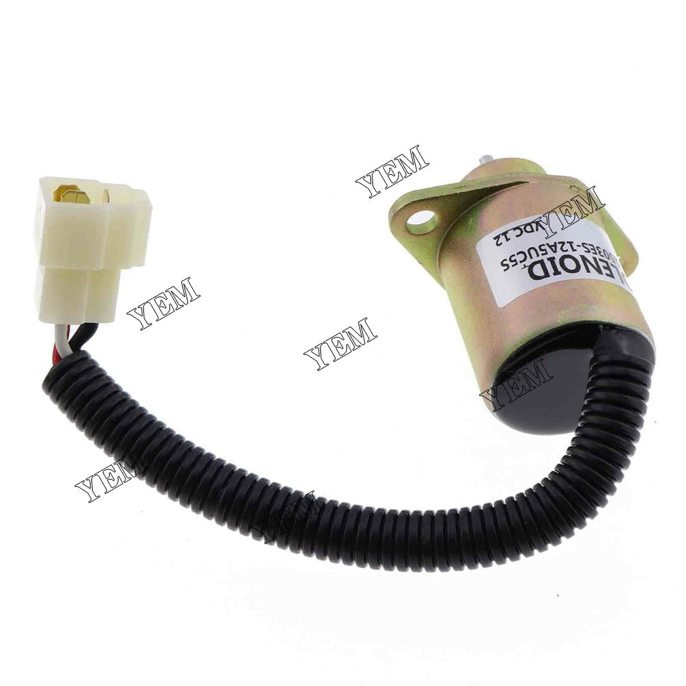 YEM Engine Parts 12V Fuel Shutoff Solenoid 17454-60010 17594-60014 for Kubota 05 Series BX2200 For Kubota