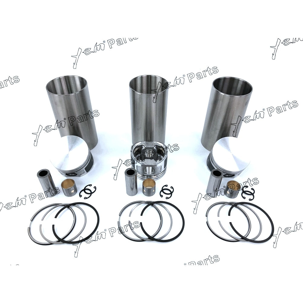 YEM Engine Parts Liner Piston Kit Set STD For YANMAR 3TNA68 (Liner+Piston+Ring+Pin Bush x3) Engine Parts For Yanmar