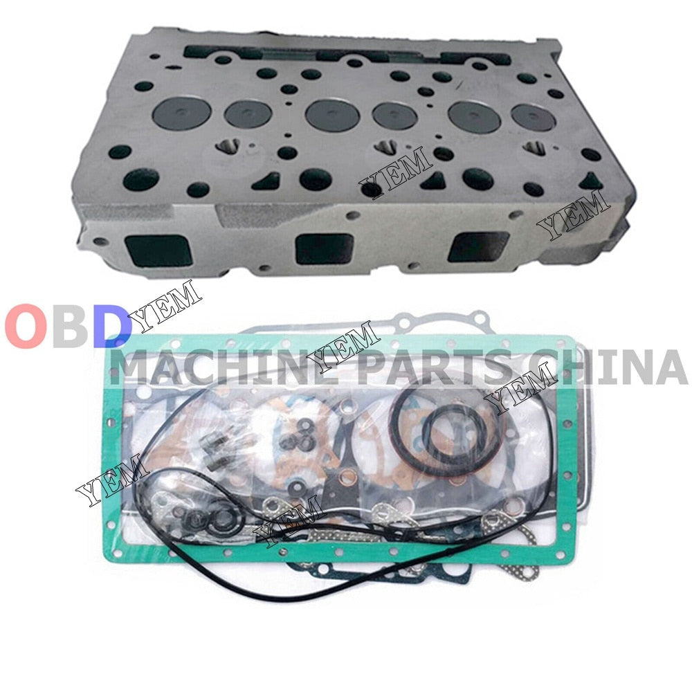 YEM Engine Parts Cylinder Head Assy W/Full Gasket For Kubota D1703 D1703E For Bobcat 238 325 328 For Kubota