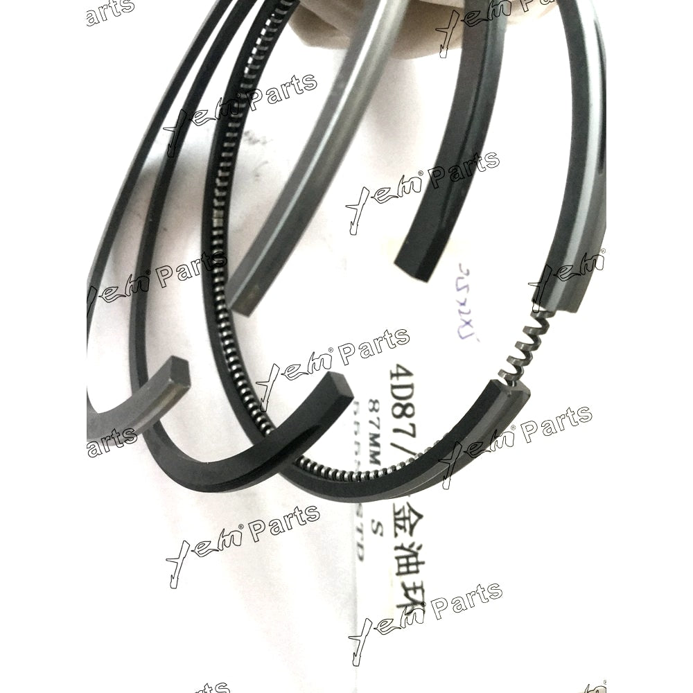 YEM Engine Parts STD Piston Ring Set 87mm (size 2.5mm*2mm*5mm) For Kubota 3D87 D1703 Engine For Kubota