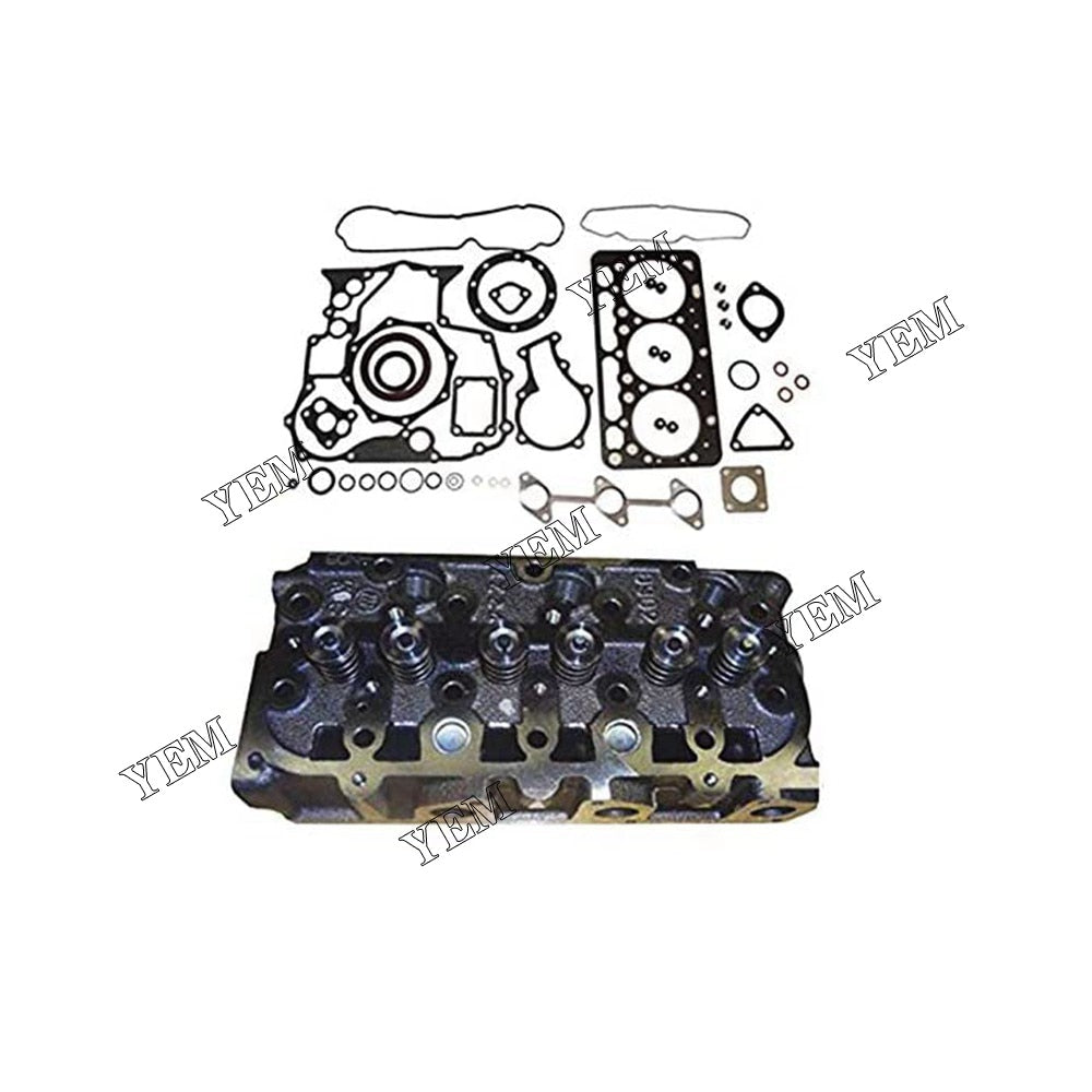 YEM Engine Parts For Kubota B2100DT B1750D B2320 ZD326 B7510 D1005 Cylinder Head & Gasket Kit For Kubota