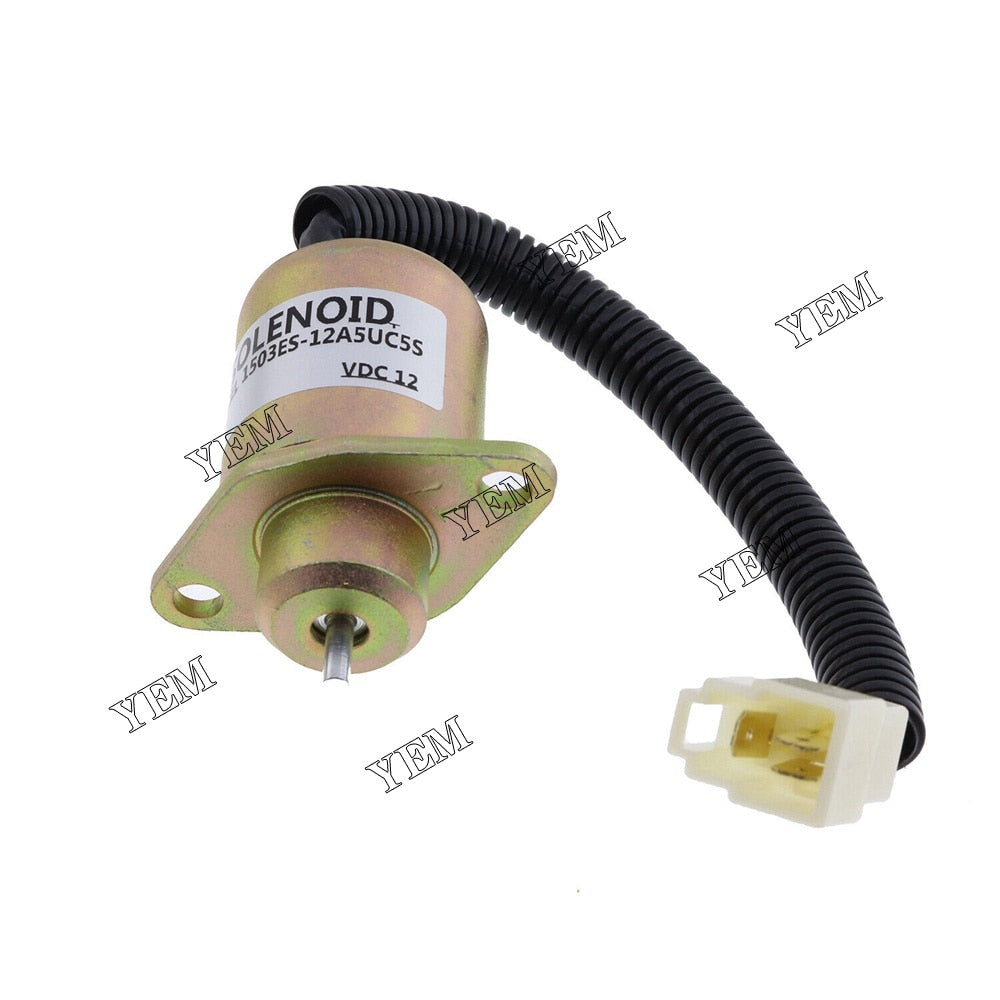 YEM Engine Parts For Kubota For Yanmar SynchroStart 12V Fuel Shutdown Solenoid 1503ES-12A5UC5S For Kubota