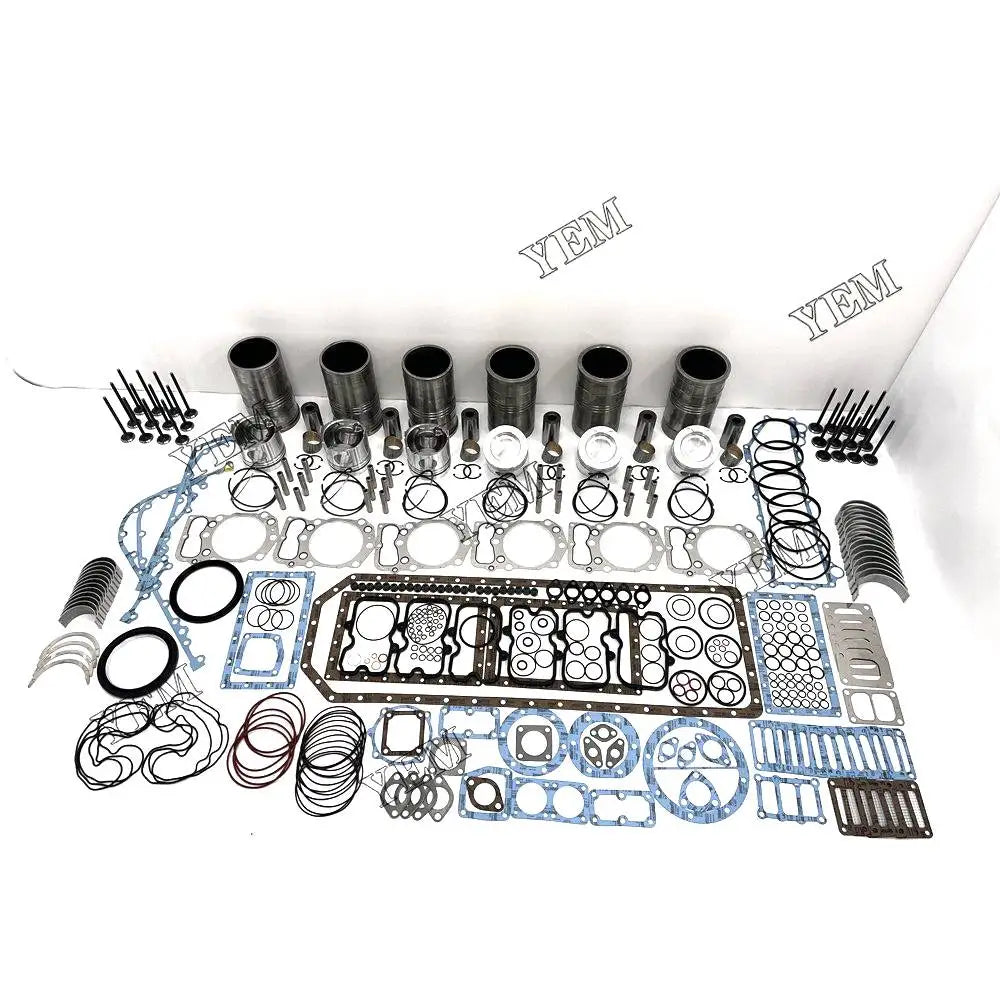 6X High performanceEngine Overhaul Rebuild Kit With Gasket Bearing Valve Set For Mitsubishi S6B3 Engine YEMPARTS