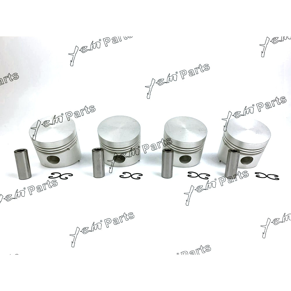 YEM Engine Parts Pistons Set Oversize 82mm (+0.50mm) For Kubota V1702 x4 PCS Engine Parts For Kubota