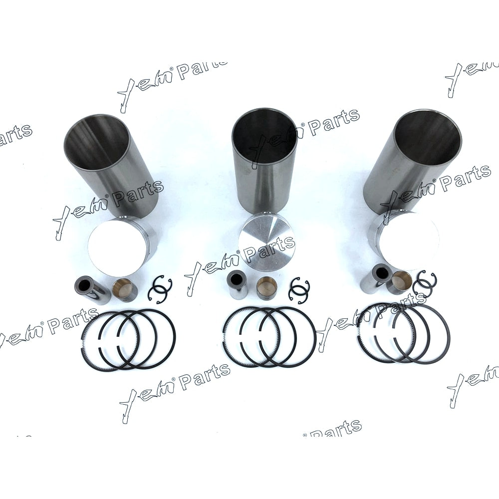 YEM Engine Parts Liner Piston Kit Set STD For Kubota D950 (Liner x3 + Piston x3 + Ring x3) Engine Parts For Kubota