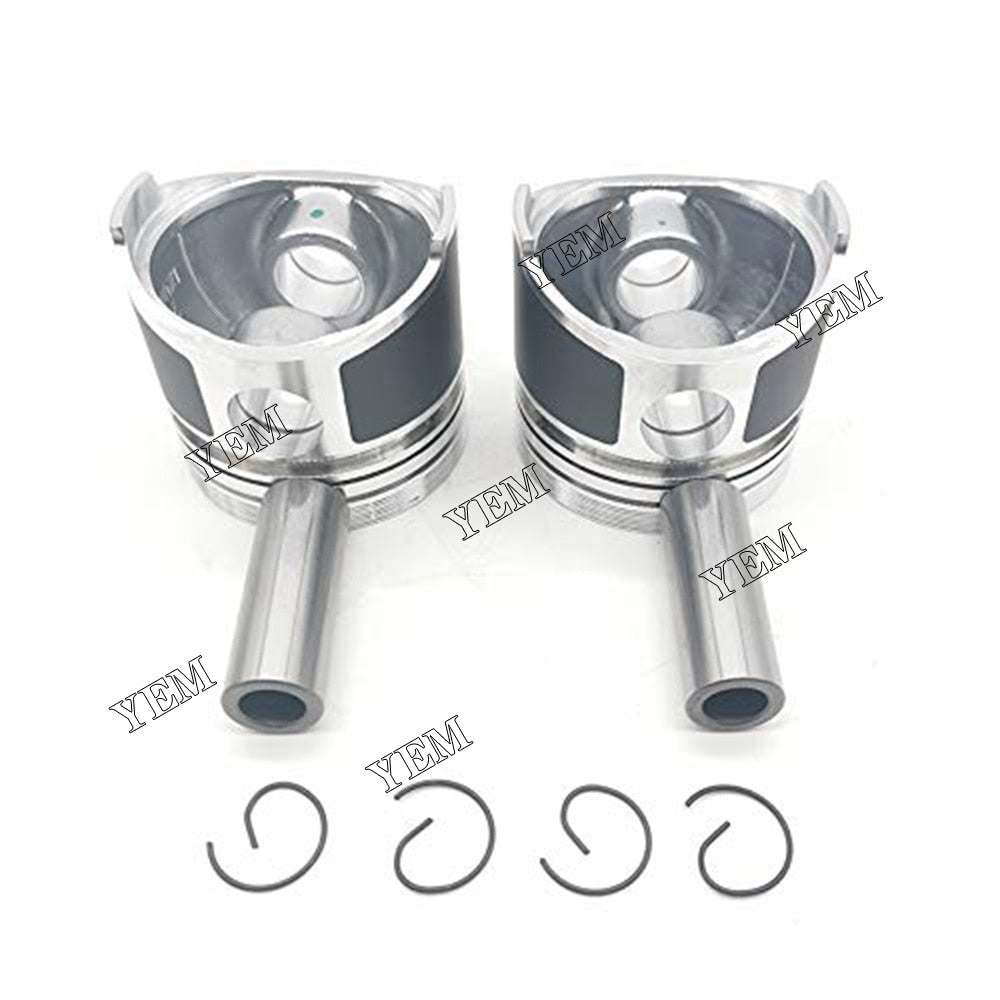 YEM Engine Parts 2 Set STD Size Piston &Ring & (Pin & Clip) For Kubota Z751 One Engine For Kubota