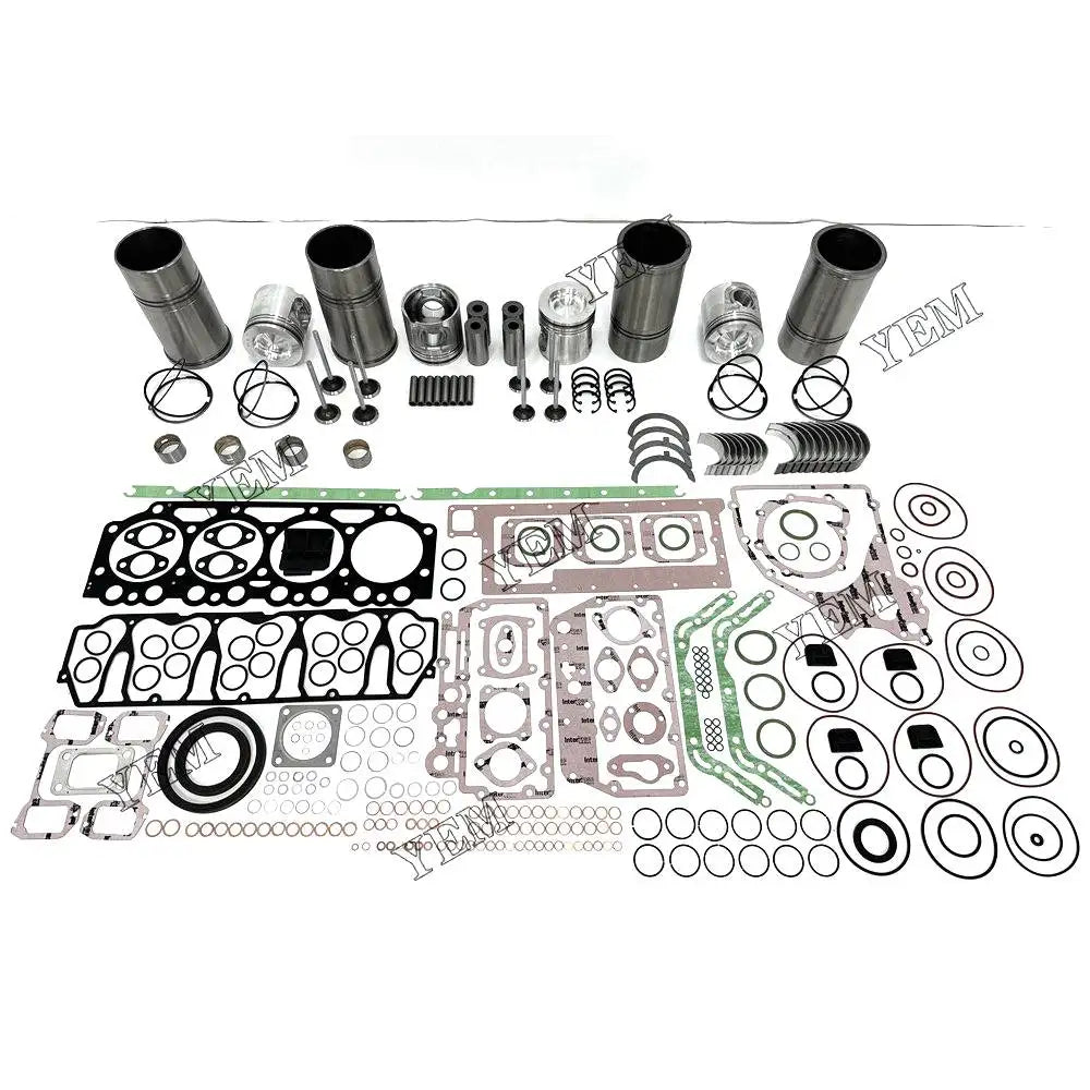 4X High performanceEngine Overhaul Rebuild Kit With Gasket Bearing Valve Set For Volvo D5A-T Engine YEMPARTS