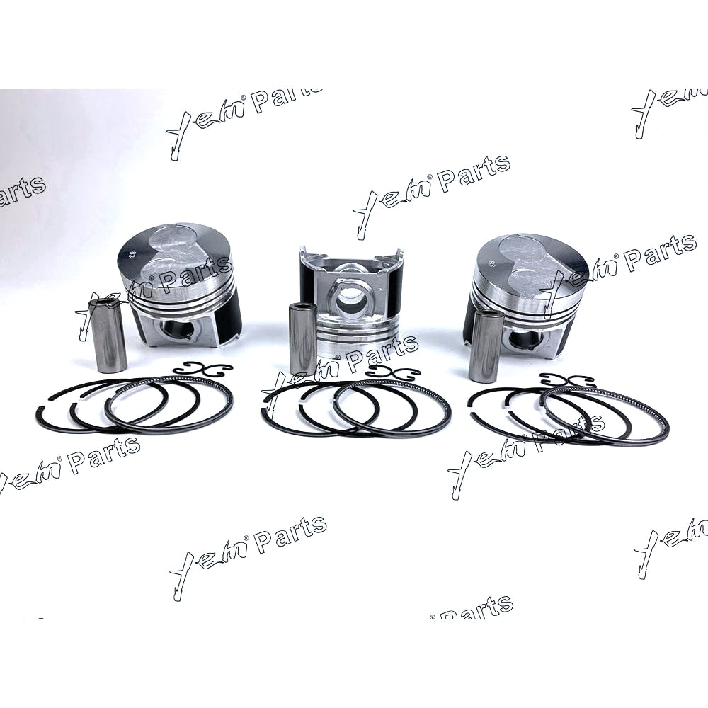 YEM Engine Parts Piston + Ring Kit Set STD 83mm For Kubota D1503 x3 PCS Engine Parts For Kubota