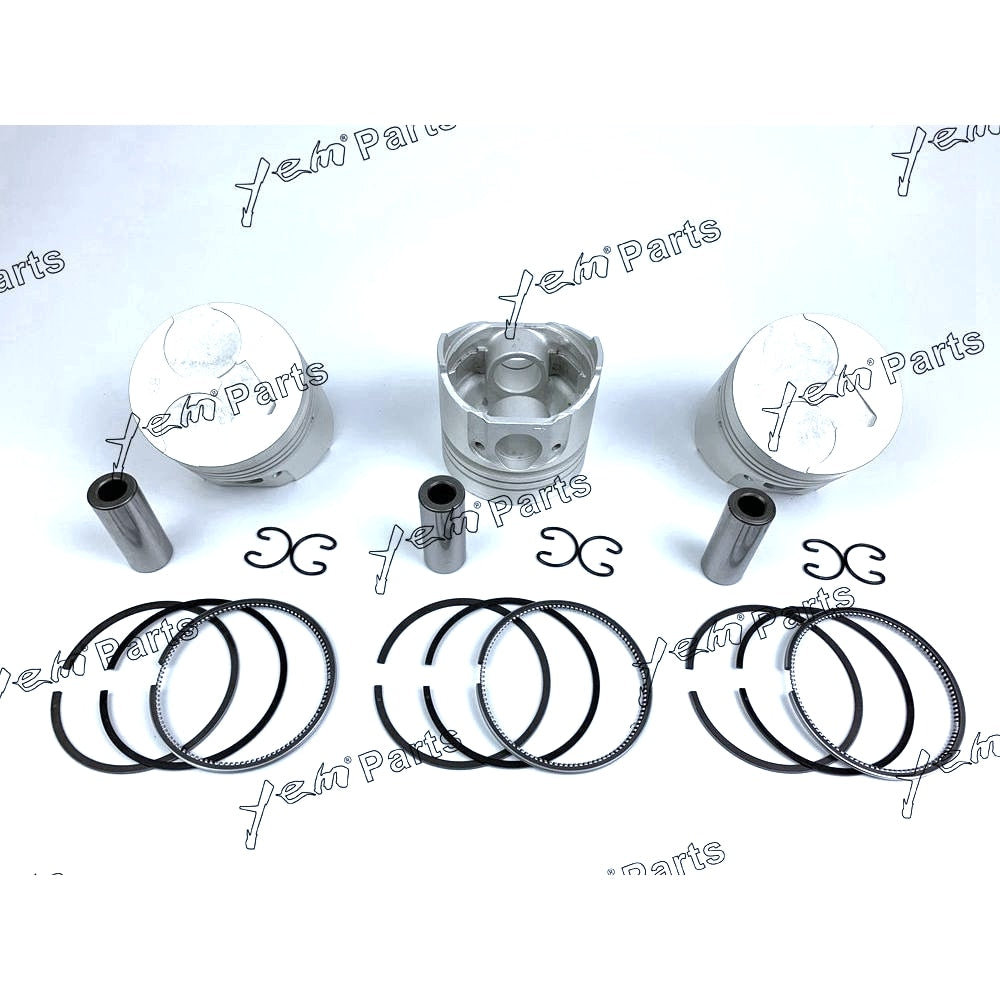 YEM Engine Parts Piston + Ring Kit Set STD 76mm For Kubota D1005 x3 PCS Engine Parts For Kubota