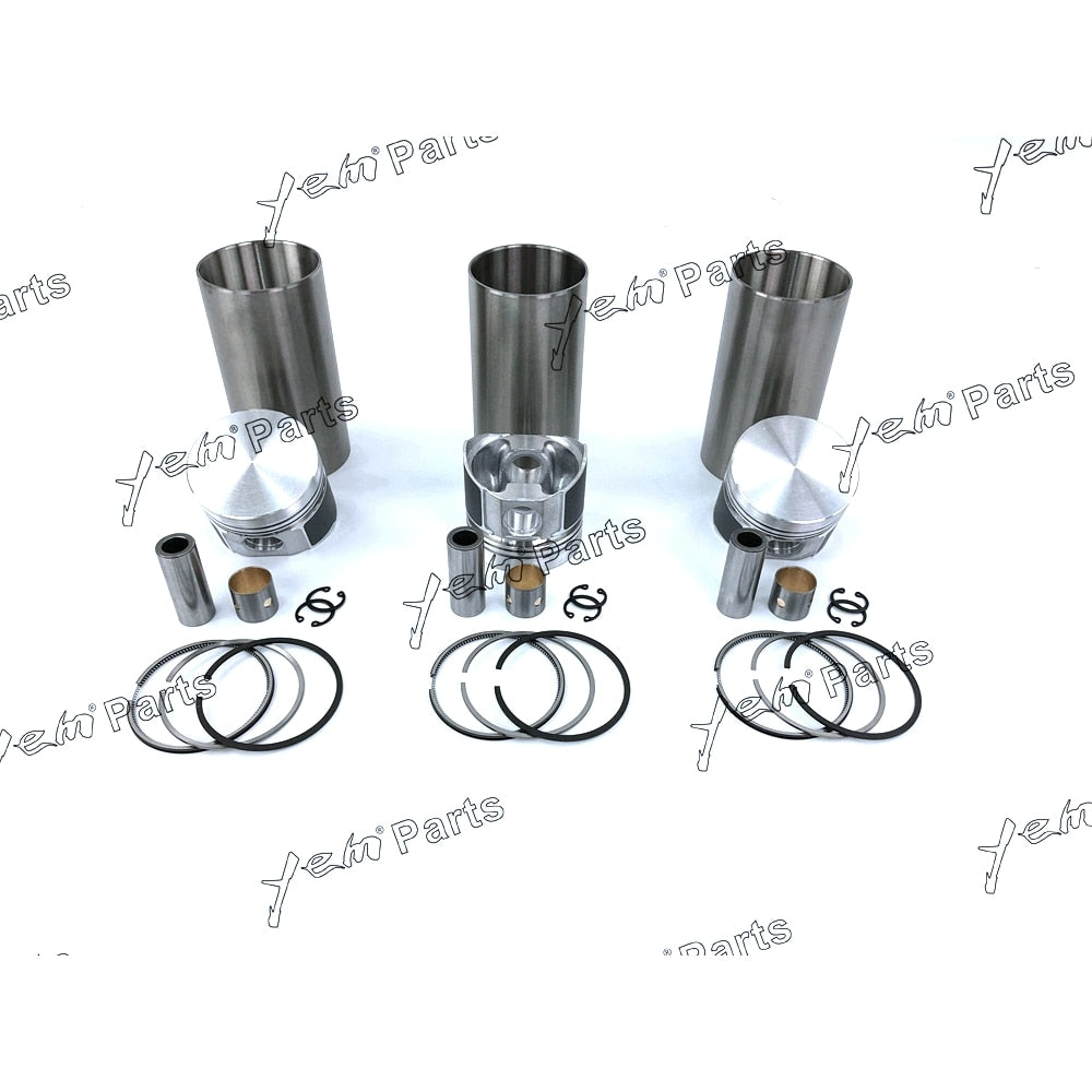 YEM Engine Parts Liner Piston Kit Set STD For YANMAR 3TN72 (Liner+Piston+Ring+Pin Bush x3) Engine Parts For Yanmar