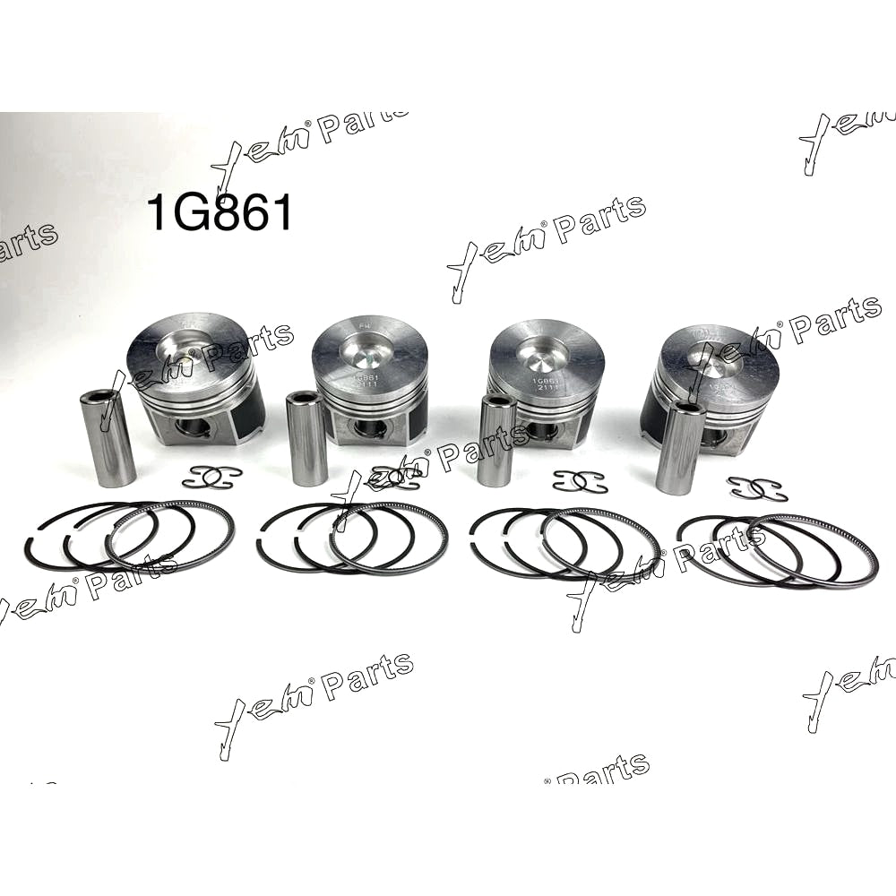 YEM Engine Parts Piston + Ring Kit STD 87mm For Kubota V2203M (1G813-21110 ) x4 PCS Engine Parts For Kubota