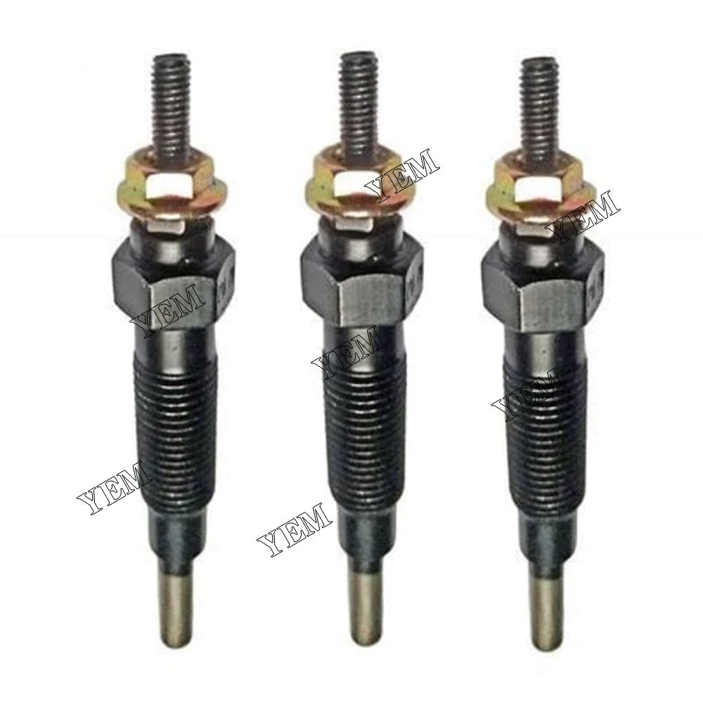 YEM Engine Parts 3X Glow Plug 32A66-03100 For Mitsubishi S4L S4L2 SQ / SS-serie CAT 3044C-T For Caterpillar