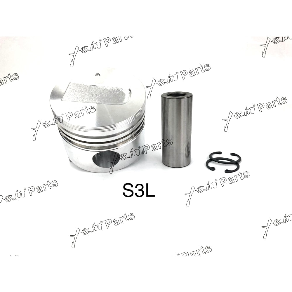 YEM Engine Parts Piston + Ring Kit Set STD For Mitsubishi S3L Engine Parts For Mitsubishi