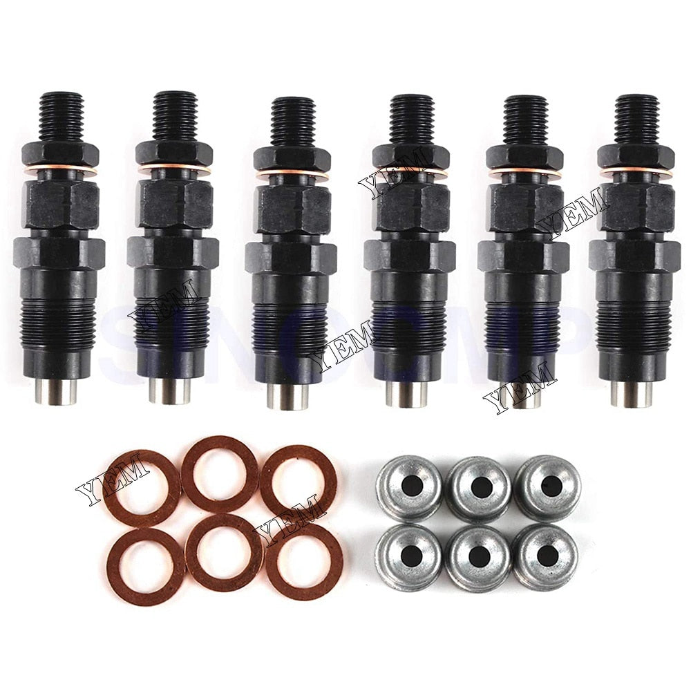 YEM Engine Parts 6PCS New Fuel Injectors For Nissan Patrol GU Y61 TD42 TD42T Aftermarket Parts For Nissan