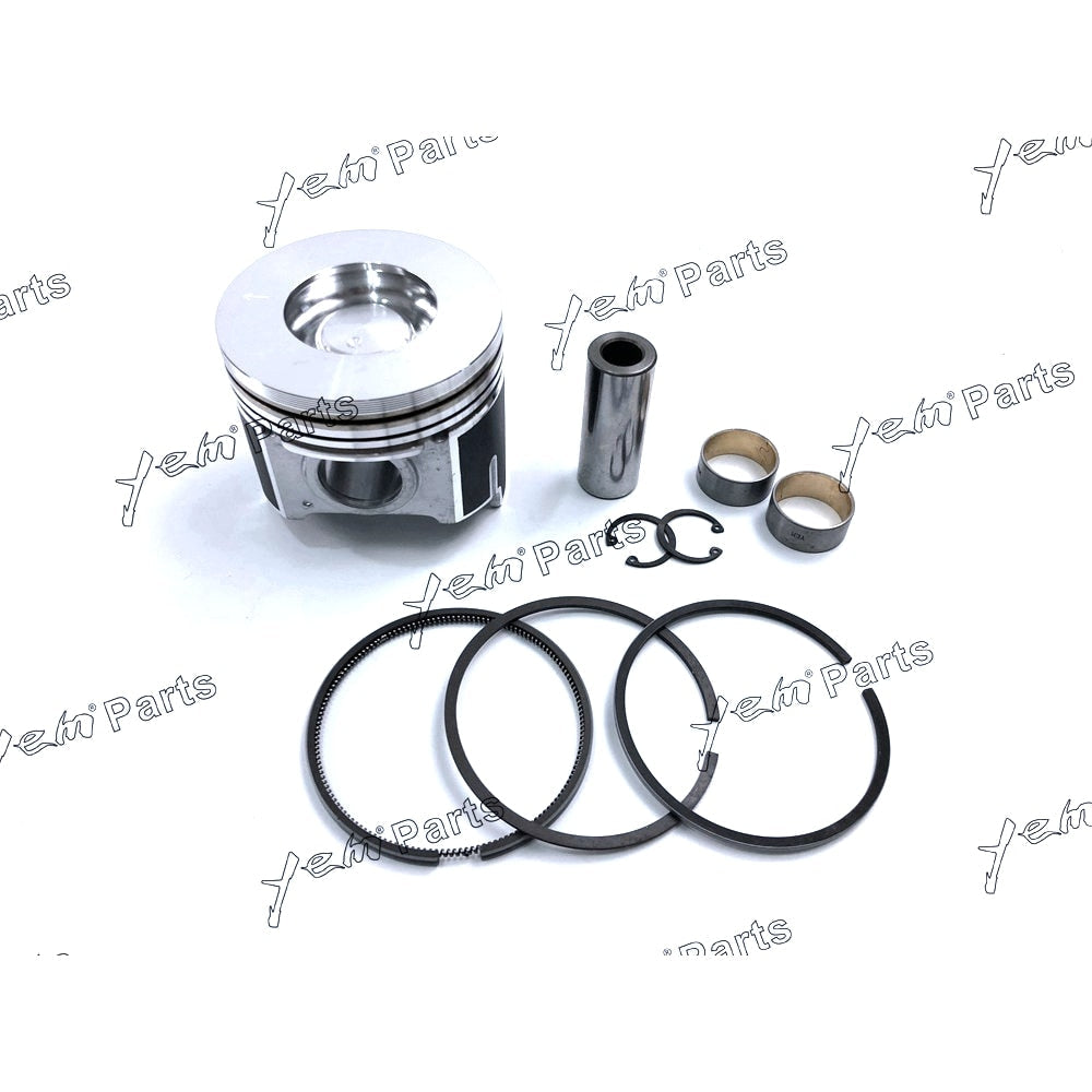 YEM Engine Parts 4 PCS STD Piston (Clip & Pin) 1J751-2111 &Ring For Kubota V3307 V3307T V3307DI-T For Kubota