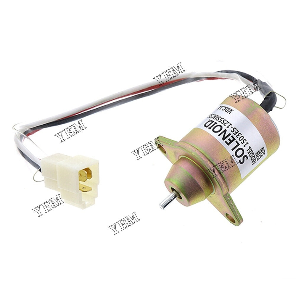 YEM Engine Parts 12V New Fuel Shut Off Solenoid 1503ES 119653-77950 for Kubota Yanmar Tractor For Kubota