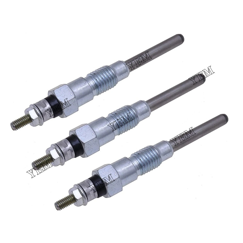 YEM Engine Parts 3 pieces Glow Plug Fit Fors For Kubota D1703 Engine parts For Kubota