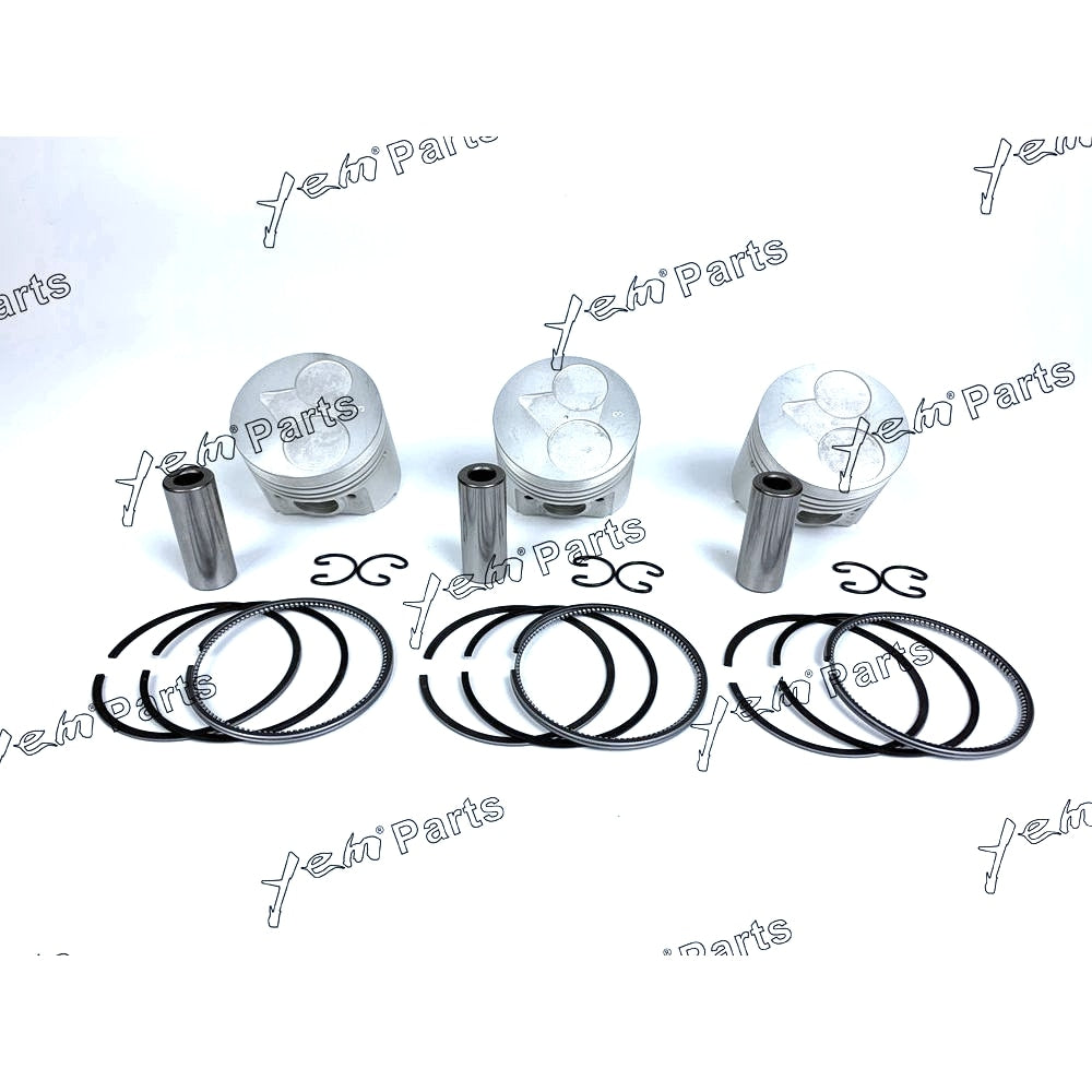 YEM Engine Parts 3 Sets STD Piston + Ring Kit 67mm For KUBOTA D722 D722EBH D722B Engine For Kubota