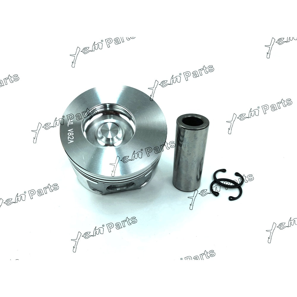 YEM Engine Parts 3 Sets STD Piston Set (Pin & Clip & Ring) 82mm For Yanmar 3TNV82 3TNV82A Engine For Yanmar